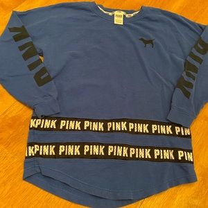 Pink tunic length long sweatshirt nice size Small